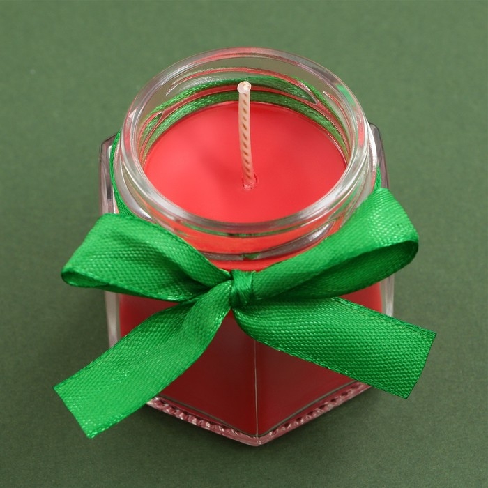 Свеча новогодняя в банке «Исполнения заветной мечты», аромат лесные ягоды, 6,5 х 5,5 см Свеча новогодняя в банке «Исполнения заветной мечты», аромат лесные ягоды, 6,5 х 5,5 см