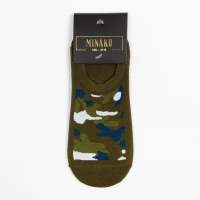 Носки MINAKU &laquo;Камуфляж&raquo;, цвет хаки, размер 38-41 (25-27 см)