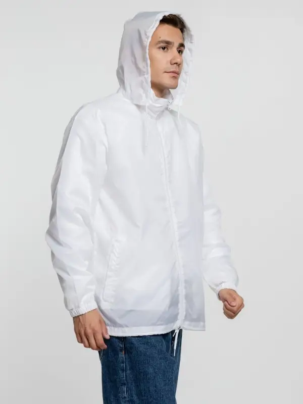 Ветровка унисекс Shift белая, размер XS Ветровка унисекс Shift белая, размер XS