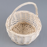 Корзина плетеная, 19х10/24 см, белый, ива