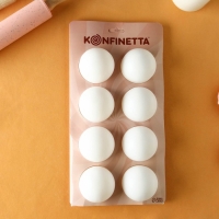 Форма для муссовых десертов и выпечки KONFINETTA &laquo;Шарики&raquo;, 29,7&times;17,4&times;3,7 см, 8 ячеек, цвет белый