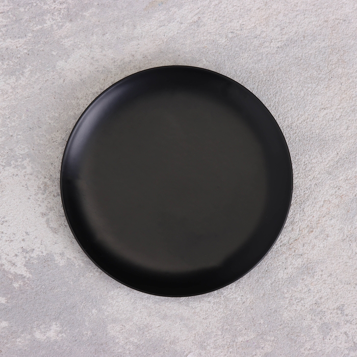 Подсвечник металл "Тарелка", 7,6 см, черный муар