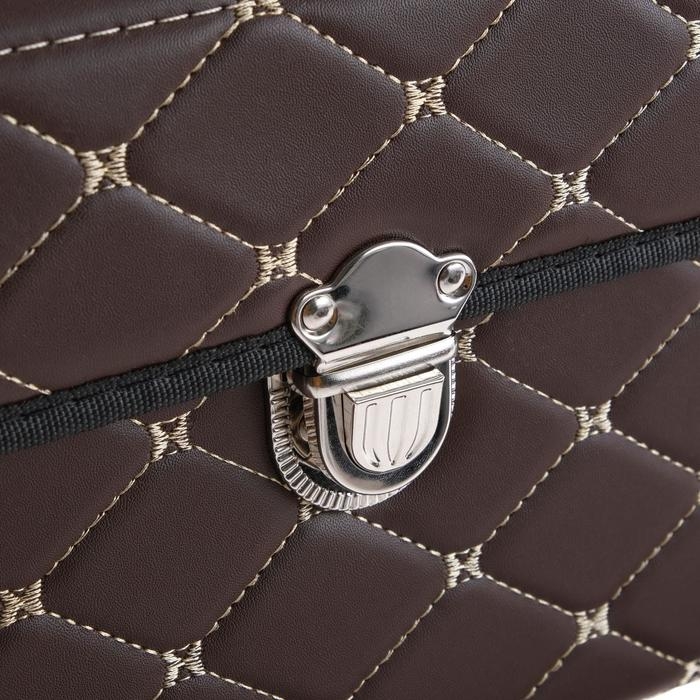 Органайзер кофр в багажник автомобиля HT-098, саквояж 68&times;32&times;30 см, коричневый, экокожа