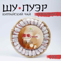Китайский выдержанный черный чай "Шу Пуэр. Hongyuan", 200 г, 2020 г, Юньнань, блин Китайский выдержанный черный чай "Шу Пуэр. Hongyuan", 200 г, 2020 г, Юньнань, блин