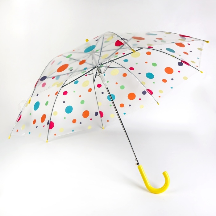 Зонт - трость полуавтоматический &laquo;Круг&raquo;, 8 спиц, R = 45/53 см, D = 106 см, разноцветный