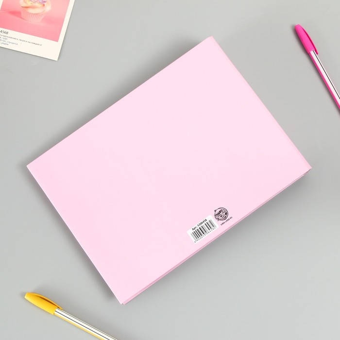 Фотоальбом 25 листов (уголки+кольца) "Единорог с цветами" 27х19 см