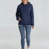 Толстовка с капюшоном унисекс Hoodie, синий меланж, размер 3XL