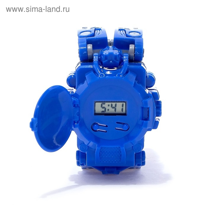 Робот «Часы», трансформируется, с индикацией времени, цвет синий Робот «Часы», трансформируется, с индикацией времени, цвет синий