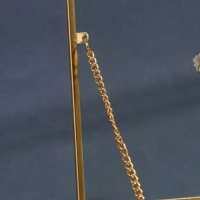 Органайзер для хранения &laquo;MOUNTAINS&raquo;, с крышкой, стеклянный, с зеркальным дном, 1 секция, 20 &times; 16 &times; 6,5 см, цвет прозрачный/медный