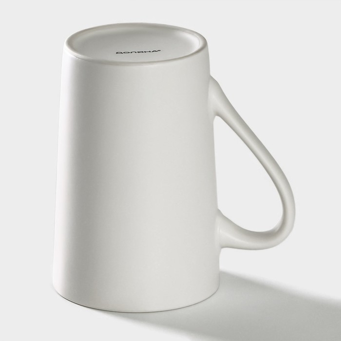 Кружка фарфоровая Доляна &laquo;Зонт на двоих&raquo;, 380 мл, цвет белый