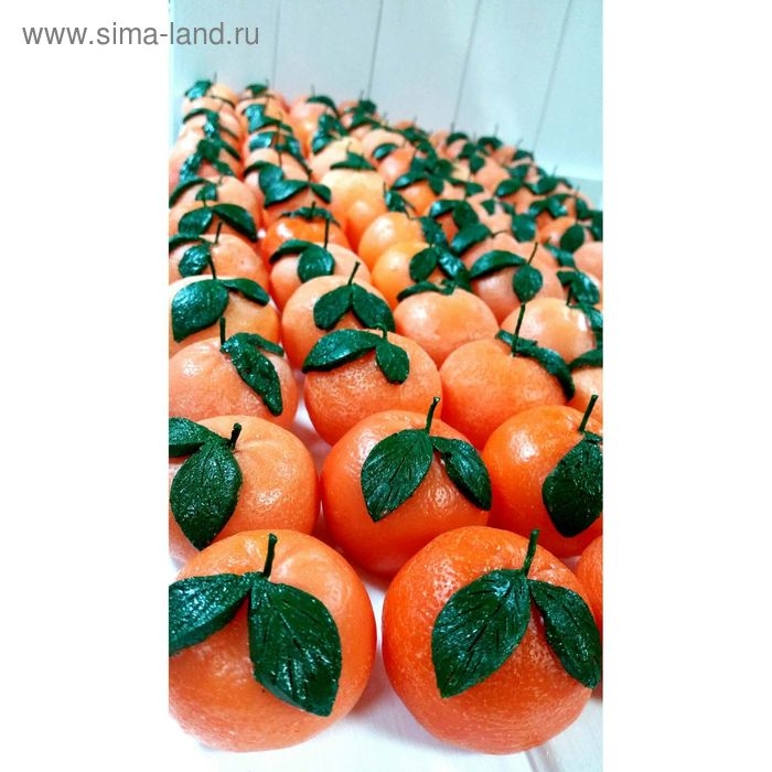 Свеча новогодняя Свеча новогодняя "Мандаринка", 5х5х4,5 см