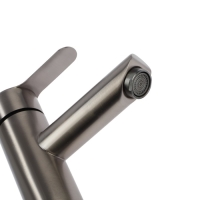 Смеситель для раковины ZEIN Z3759, однорычажный, высота излива 9 см, графит Смеситель для раковины ZEIN Z3759, однорычажный, высота излива 9 см, графит