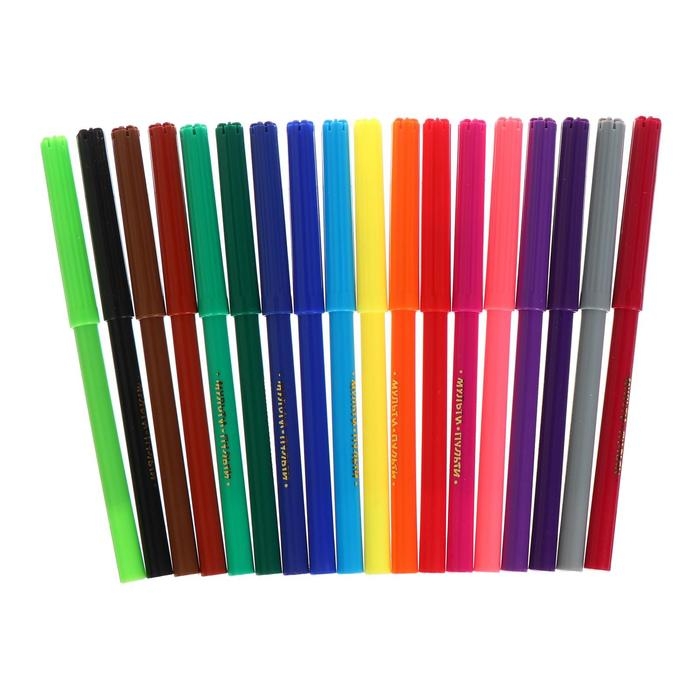 Фломастеры 18 цветов Мульти-Пульти Фломастеры 18 цветов Мульти-Пульти "Енот во Франции", смываемые, картонная упаковка, европодвес