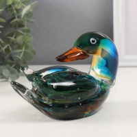 Сувенир стекло "Уточка-мандаринка" зелёный 8х15,5х9,5 см Сувенир стекло "Уточка-мандаринка" зелёный 8х15,5х9,5 см