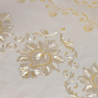 Клеёнка на стол &laquo;Торжество&raquo;, на тканевой основе, рулон 20 метров, ширина 137 см, толщина 0,25 мм, цвет золотой