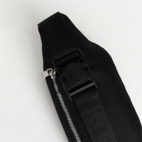 Поясная сумка на молнии, 2 наружных кармана, цвет чёрный Поясная сумка на молнии, 2 наружных кармана, цвет чёрный