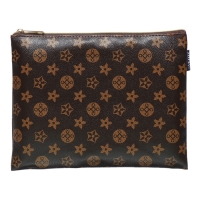 Папка для тетрадей А5, 245 х 200 х 10 мм, молния сверху, кож.зам, de VENTE Monogram, унисекс, коричневый Папка для тетрадей А5, 245 х 200 х 10 мм, молния сверху, кож.зам, de VENTE Monogram, унисекс, коричневый