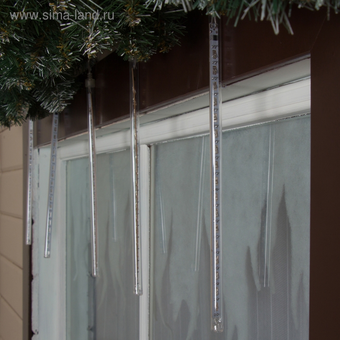 Гирлянда «Сосулька» тающая 0.3 м, IP44, прозрачная нить, 18 LED, свечение белое, переливы, 220 В Гирлянда «Сосулька» тающая 0.3 м, IP44, прозрачная нить, 18 LED, свечение белое, переливы, 220 В