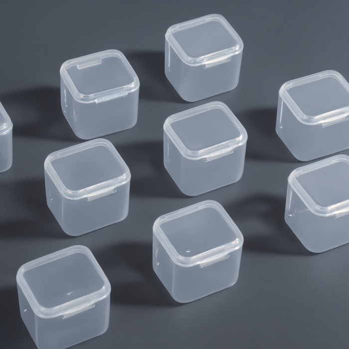 Органайзер для декора, 56 ячеек, 21 &times; 17,2 &times; 2,5/2,5 &times; 2,5 &times; 2 см, цвет прозрачный