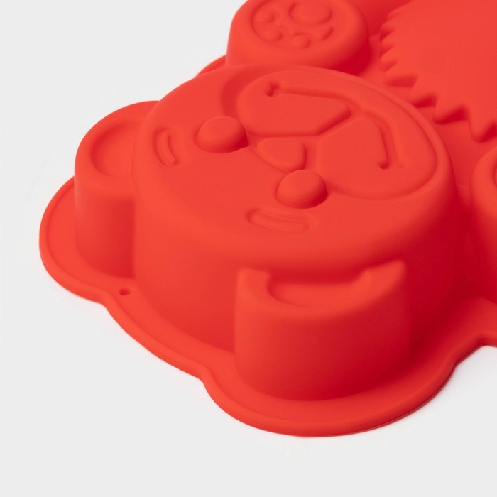 Форма для выпечки Доляна «Мишка», силикон, 17,5×15×3 см, цвет МИКС Форма для выпечки Доляна «Мишка», силикон, 17,5×15×3 см, цвет МИКС