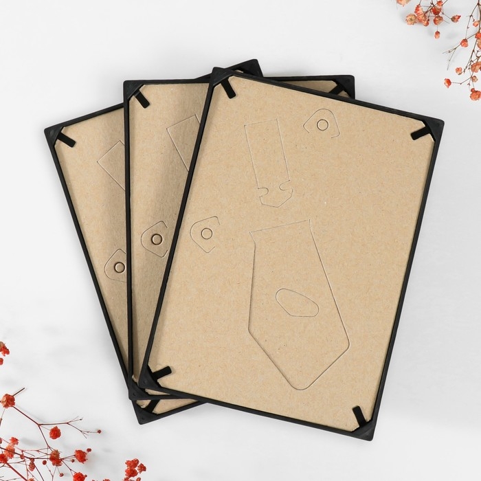 Набор фоторамок пластик L-3 10х15 см ( 3 шт.), чёрный Набор фоторамок пластик L-3 10х15 см ( 3 шт.), чёрный