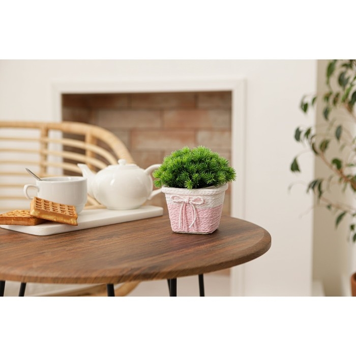 Кашпо для цветов плетёное «Бантик», 10,5×10,5×8 см, цвет МИКС Кашпо для цветов плетёное «Бантик», 10,5×10,5×8 см, цвет МИКС