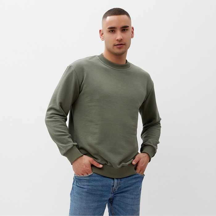 Джемпер мужской MINAKU: Basic line MAN  , цвет хаки, р-р 48