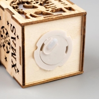 Ёлочная игрушка &laquo;Домик с оленем&raquo;, от батареек, свечение тёплое белое