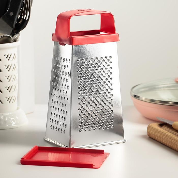 Тёрка «Универсал», 4 грани,с крышкой-дозатором и с пластмассовой ручкой 11×8,5×22 см, цвет МИКС Тёрка «Универсал», 4 грани,с крышкой-дозатором и с пластмассовой ручкой 11×8,5×22 см, цвет МИКС