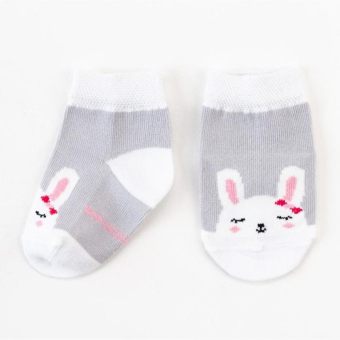 Набор носков Крошка Я «Зайчонок», 2 пары, 12-14 см Набор носков Крошка Я «Зайчонок», 2 пары, 12-14 см