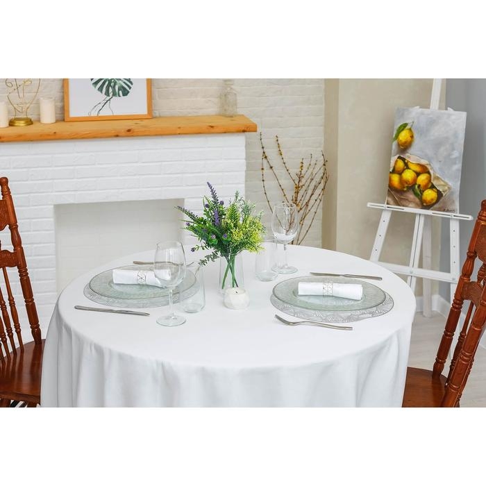 Салфетки сервировочные на стол Доляна «Веер», d=38 см, 4 шт, цвет серебряный Салфетки сервировочные на стол Доляна «Веер», d=38 см, 4 шт, цвет серебряный