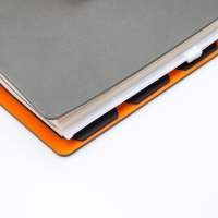 Ежедневник недатированный А5, 120 листов на кольцах FIRENZE, обложка искусственная кожа, блок 70г/м2, серый