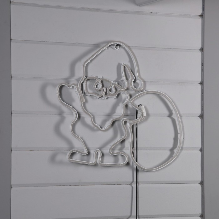 Неоновая фигура «Дед Мороз с подарками», 70 × 85 см, 560 LED, 220 В, свечение зелёное Неоновая фигура «Дед Мороз с подарками», 70 × 85 см, 560 LED, 220 В, свечение зелёное