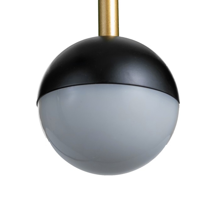 Бра 2485/2 LED 8Вт 4000К черно-золотой 24х46 см