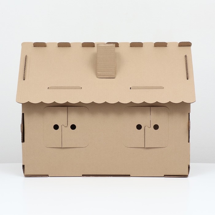 Дом-конструктор для кошек, 59 х 30 х 47 см, крафт Дом-конструктор для кошек, 59 х 30 х 47 см, крафт