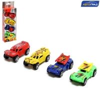 Набор машин &laquo;Рейсер&raquo;, 4 шт, цвета МИКС