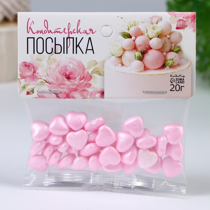 Кондитерская посыпка &laquo;Сердце&raquo;, 20 г