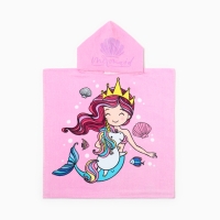 Полотенце-пончо детское махровое Крошка Я "Русалочка", 60*120см, 100% хлопок, 300гр/м2 Полотенце-пончо детское махровое Крошка Я "Русалочка", 60*120см, 100% хлопок, 300гр/м2