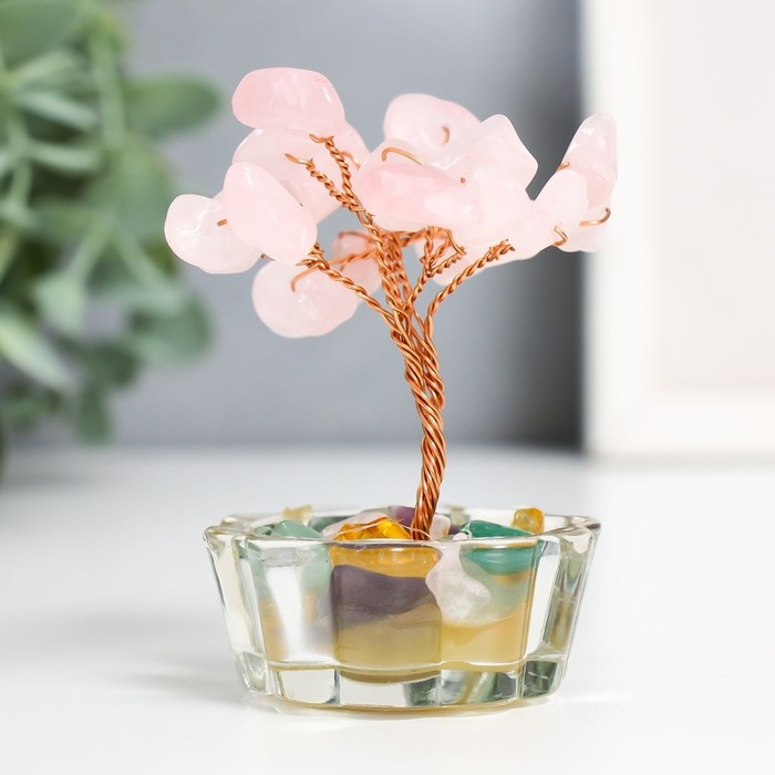 Сувенир Сувенир "Денежное дерево в стекле" 18 камней 8,5х5х5 см