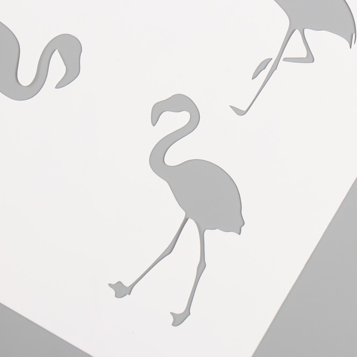 Трафарет пластиковый "Фламинго", 15х15 см