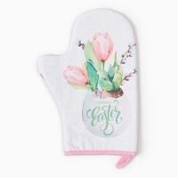 Варежка-прихватка Этель "Тюльпаны" 20х28см,саржа, 100% х/л, ватин 250г/м2 Варежка-прихватка Этель "Тюльпаны" 20х28см,саржа, 100% х/л, ватин 250г/м2