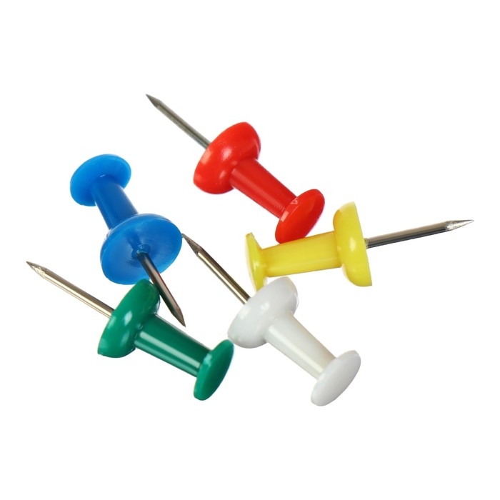 Кнопки силовые GLOBUS, 40 шт., цветные