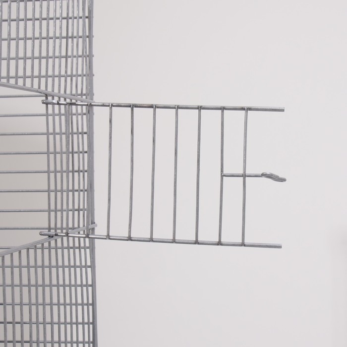 Клетка для птиц "Пижон" №104-Б, разборная, 2 секции, 58 х 40 х 88см, серая