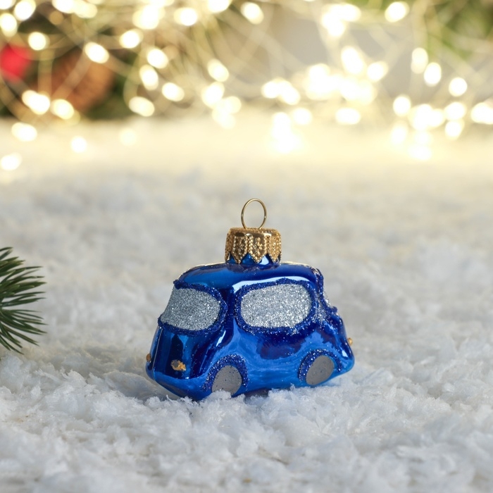 Ёлочная игрушка "Автобус" 4,6 см,