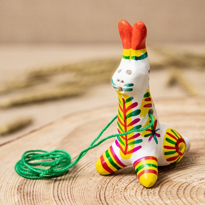 Филимоновская игрушка - свисток &laquo;Заяц&raquo;