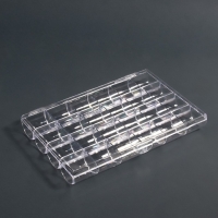 Органайзер для декора, 24 ячейки, 18 &times; 12 &times; 2,4 см, цвет прозрачный