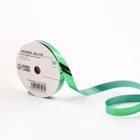 Лента для декора и подарков металлик, 1,2см х 45м, зелёная Лента для декора и подарков металлик, 1,2см х 45м, зелёная