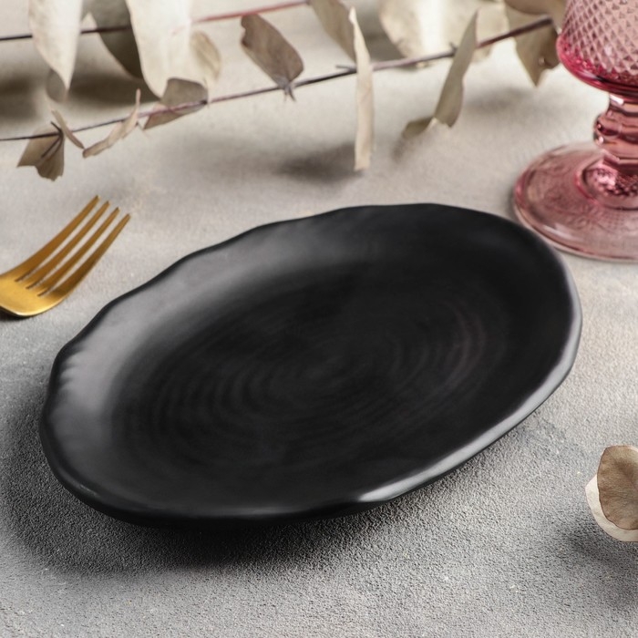 Блюдо &laquo;Чёрный Восток&raquo;, 20,5&times;14&times;2 см, цвет чёрный