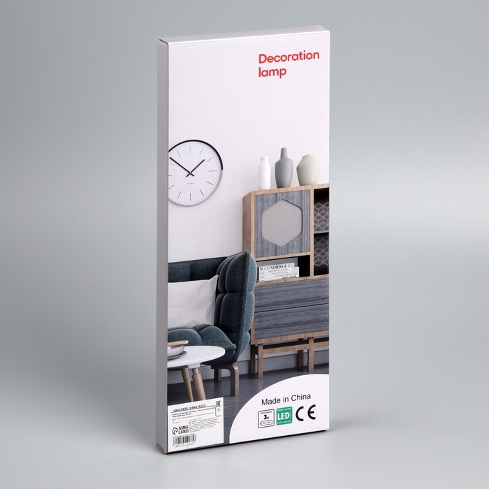 Неоновая вывеска &laquo;Любовь&raquo; 35 x 13 см, батарейки AAx3 (нет в комплекте) + USB, свечение красное