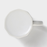 Кружка керамическая с ложкой Simple, 350 мл, цвет белый Кружка керамическая с ложкой Simple, 350 мл, цвет белый